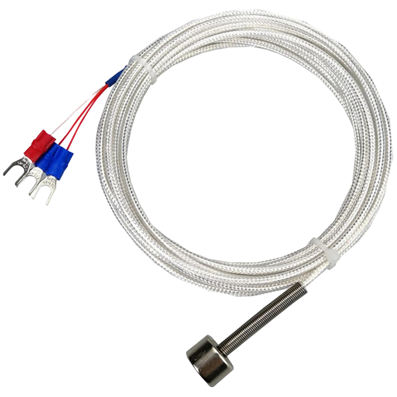 Sensor suhu PT100K magnetik dengan termometer rintangan platinum bermagnet (RTD) Daya tarikan magnet yang kuat untuk termokopel