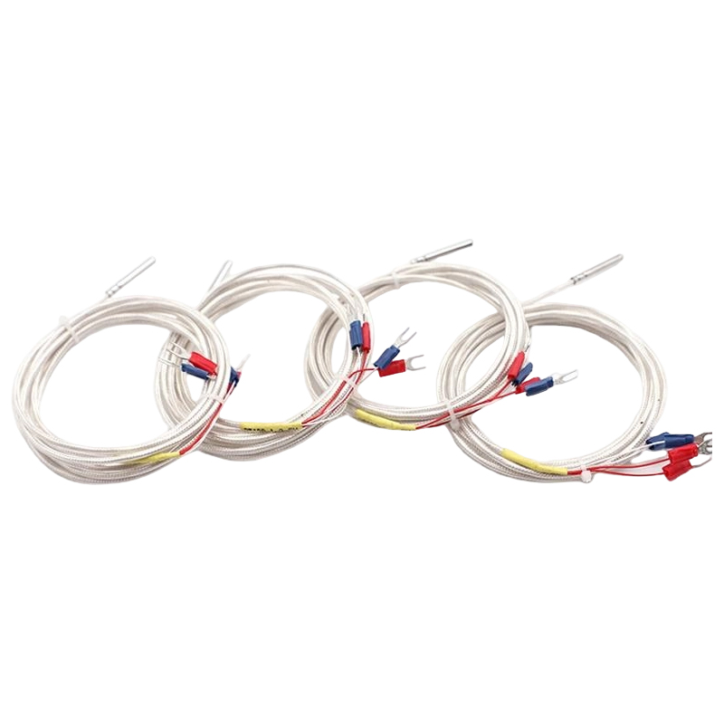 Pengesan suhu PT100 RTD industri 3-wayar platinum termistor 50mm probe termokopel