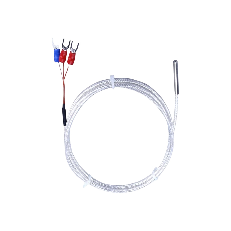 Pengesan suhu PT100 RTD industri 3-wayar platinum termistor 50mm probe termokopel