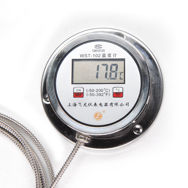 Termometer Paparan Digital Ketepatan Tinggi Termometer Radial K-Type Pt100 Termometer Keluli Tahan Karat Hos Fleksibel Termometer Digital